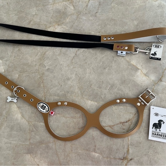 Brand New Buddy-Belt Leather Harness and Leash